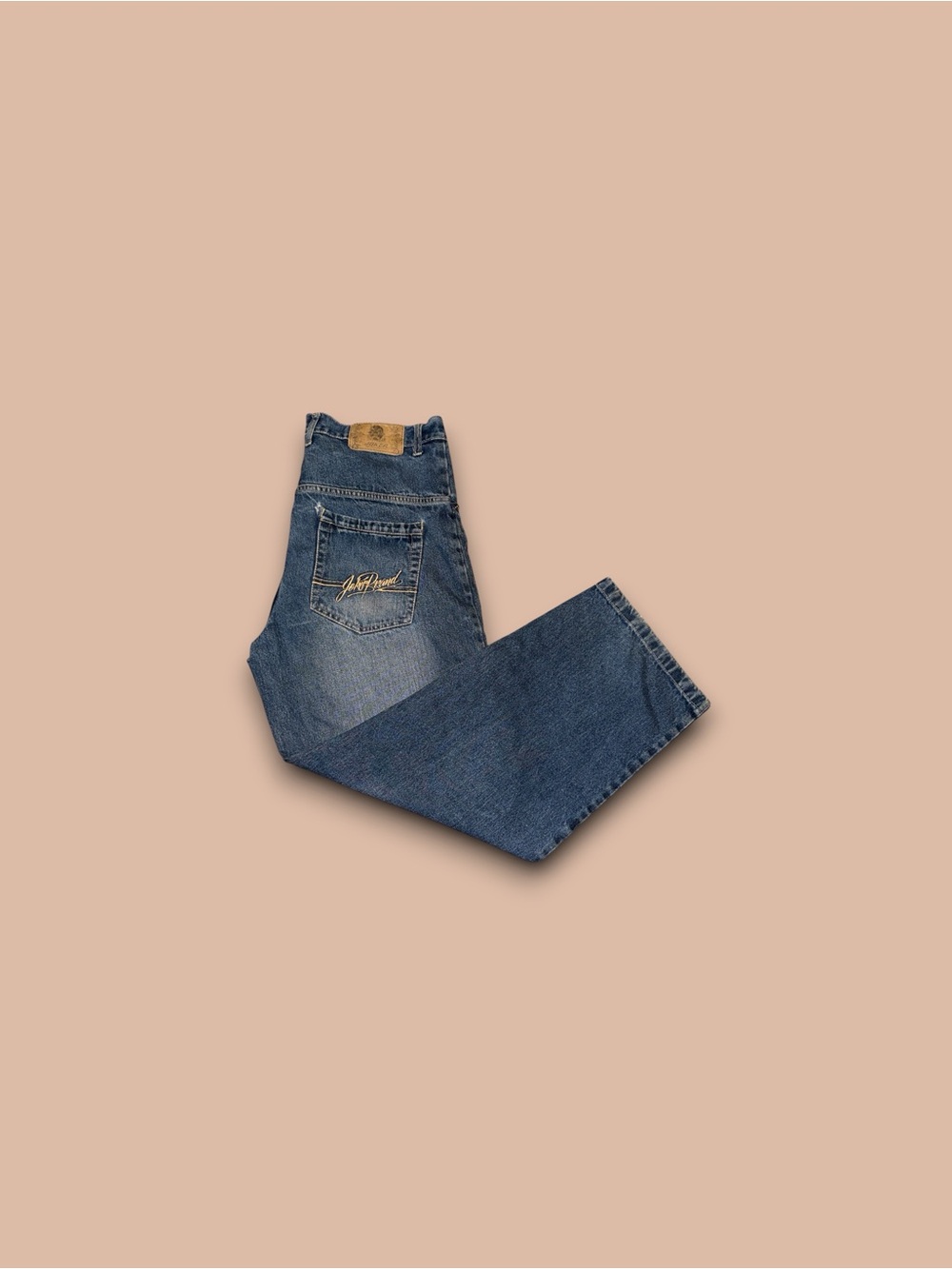 Vintage Joker Brand Mens 38 Jeans Carpenter Blue Wash Wide Leg Solid Streetwear